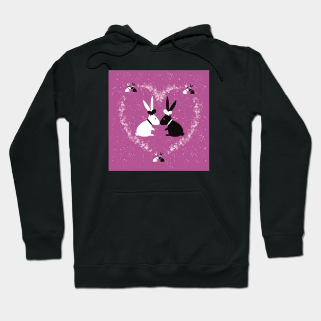 Rabbit purple wedding Hoodie by Xatutik-Art